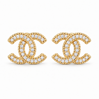 Double C Braided Stud Earrings