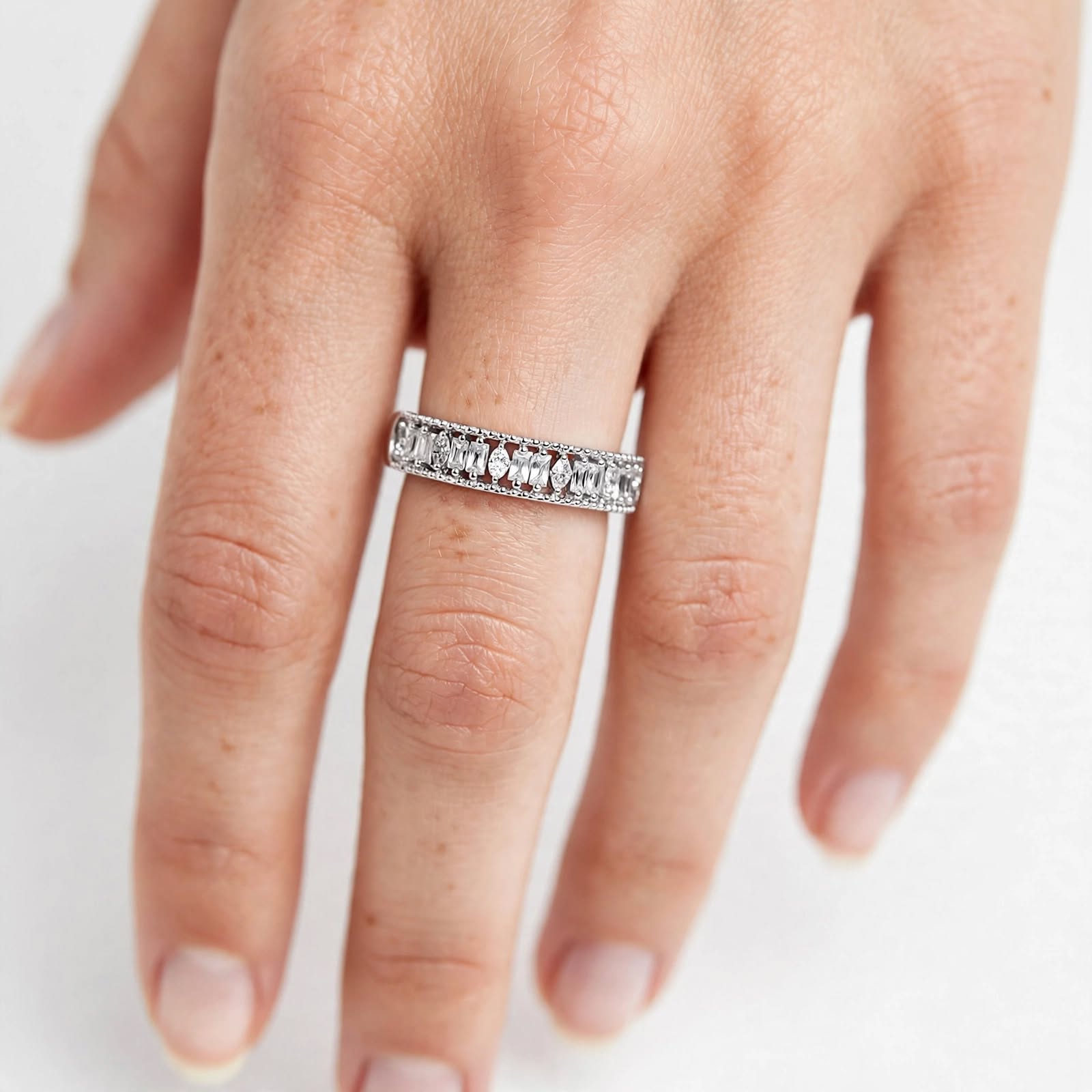Crystal Band Ring – Size 8