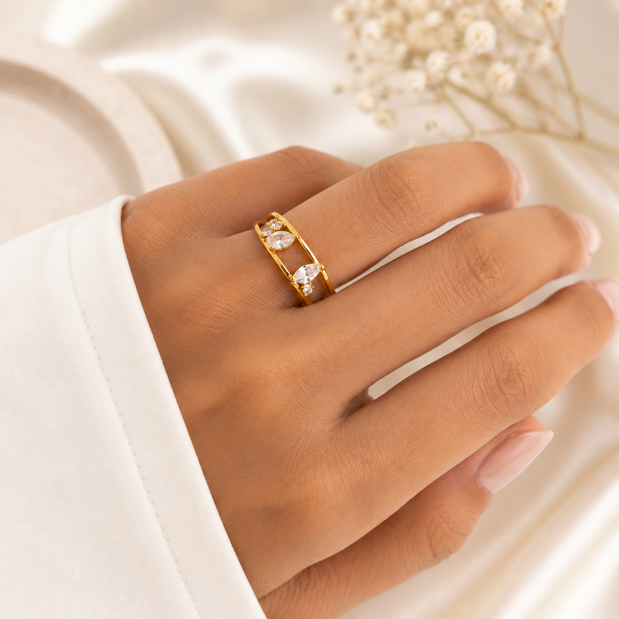 Celeste Open Zircon Ring