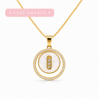 Ivory Halo Pendant Necklace