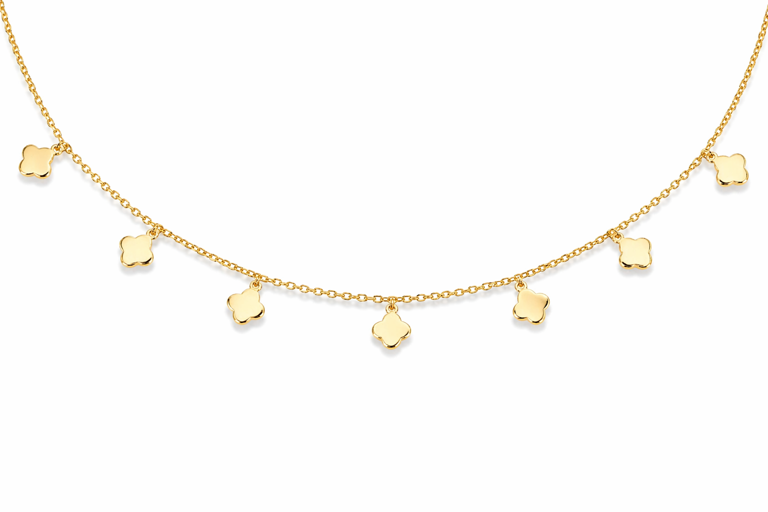 Mini Clover Gold Choker Necklace