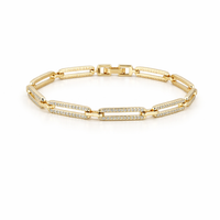 Modern Crystal Link Bracelet