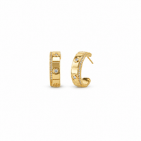 The Éclat Gold Curved Stud Earrings