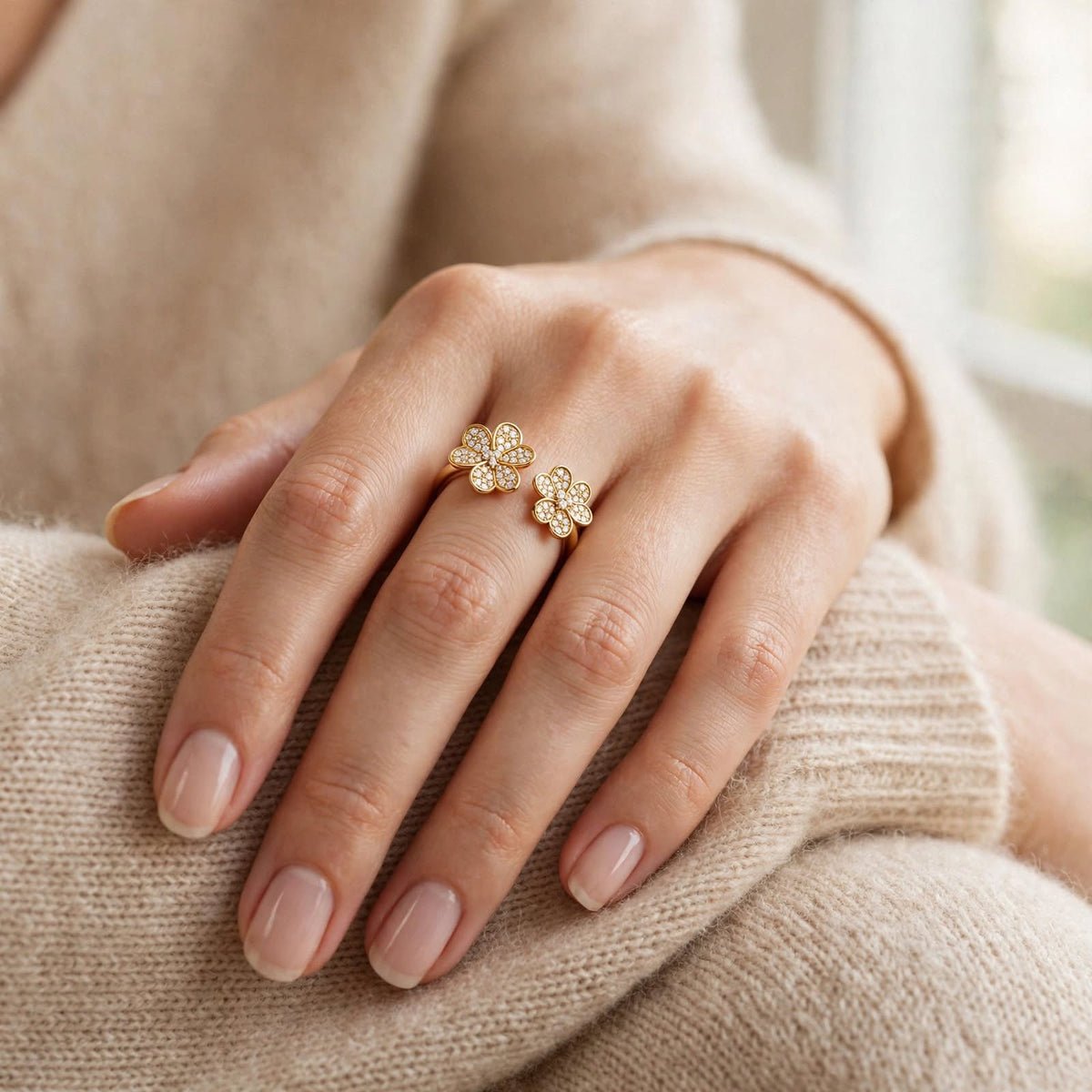 Bloom Duo Gold Ring