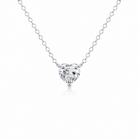 Heart White Sapphire Jewelry Set – 925 Sterling Silver