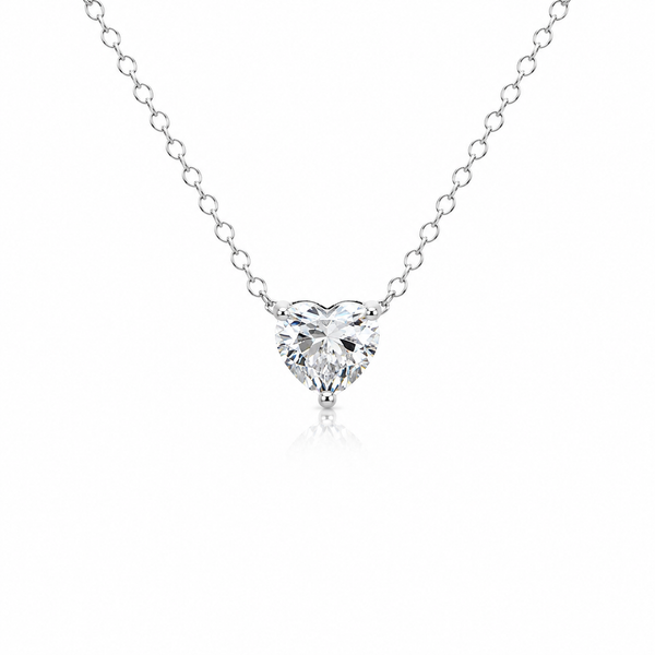 Heart White Sapphire Jewelry Set – 925 Sterling Silver