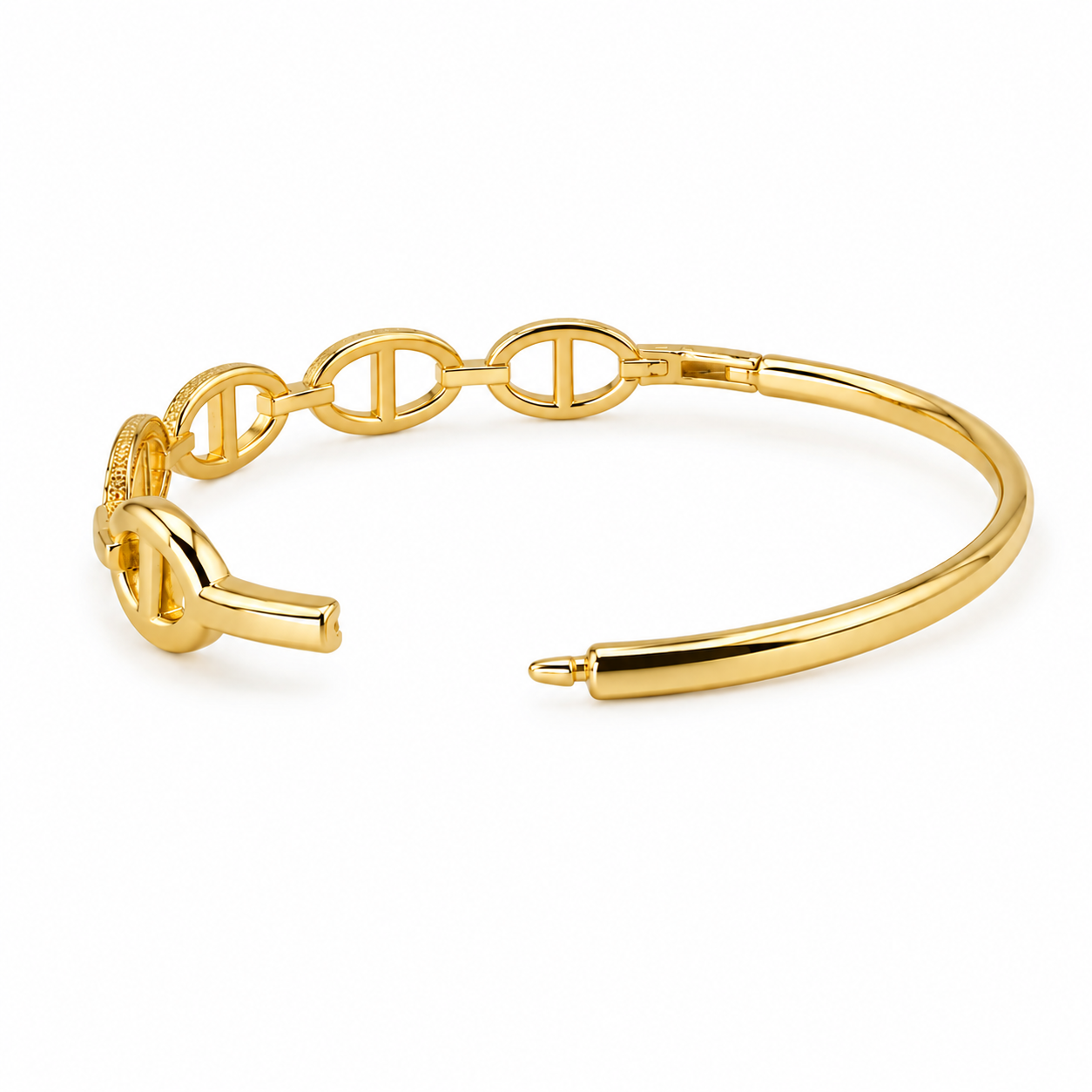 Infinity Crystal Open Bangle