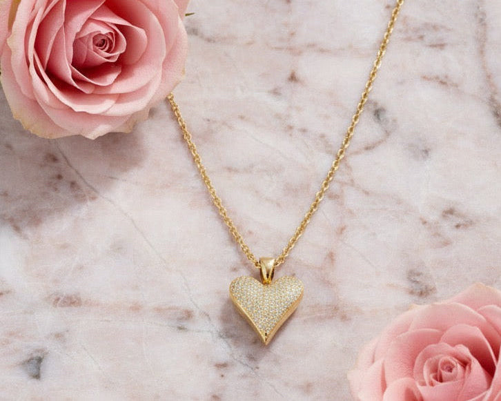 Amore Pavé Heart Necklace