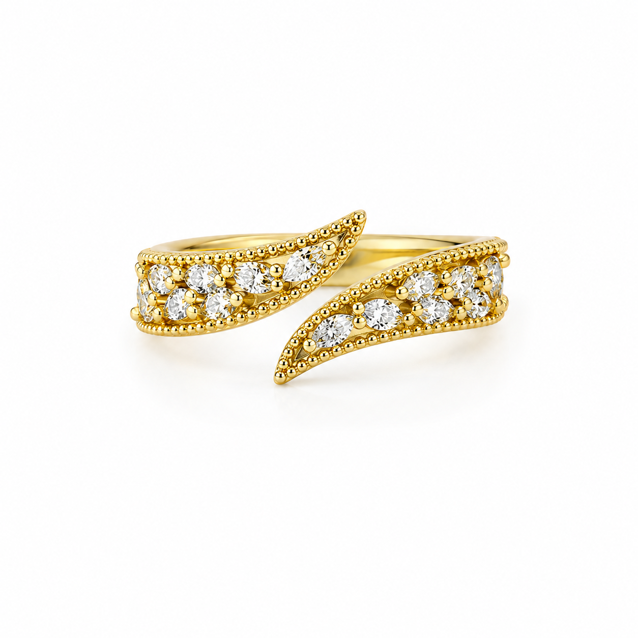 Crystal Wrap Adjustable Ring