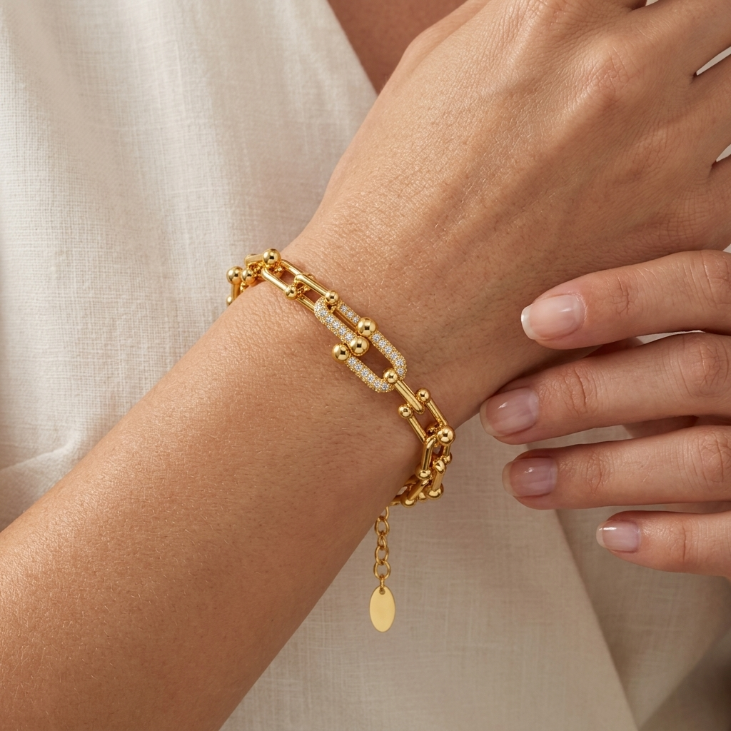The Pavé Link Bracelet