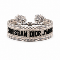 Silver Gray Woven Adjustable Bracelet – Luxury Inspired