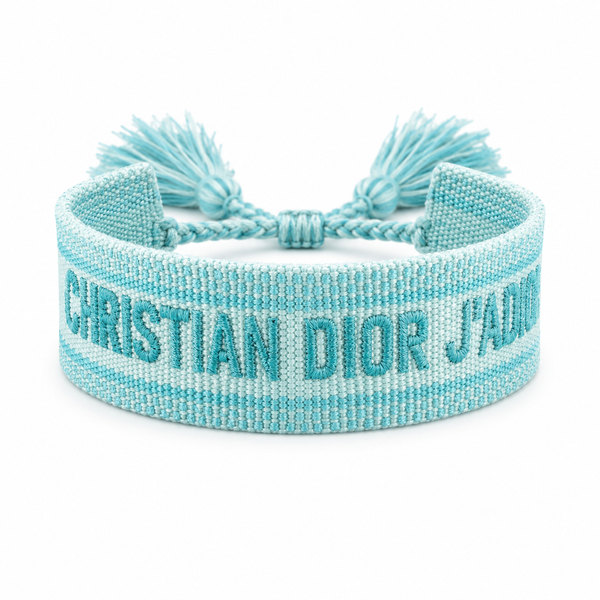 Aqua Blue Woven Adjustable Bracelet – Luxury Inspired