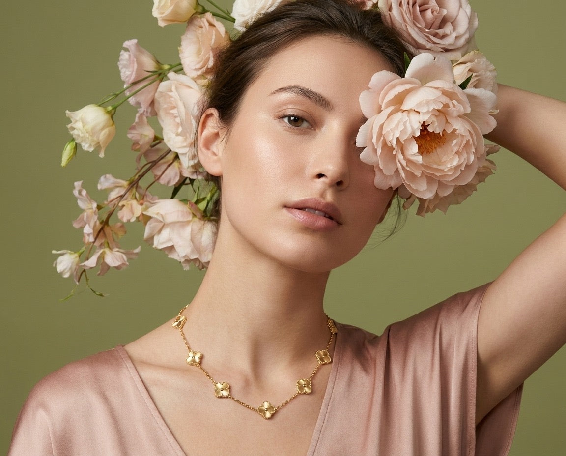 Pure Gold Clover Necklace