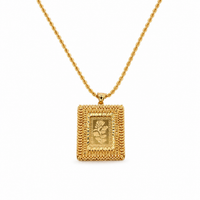 Ottoman Square Pendant Necklace