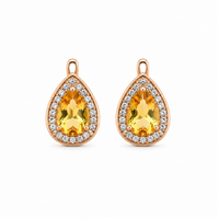 Golden Amber Teardrop Earrings