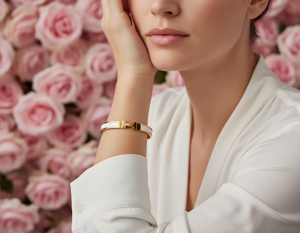 Valencia White Luxe Bangle