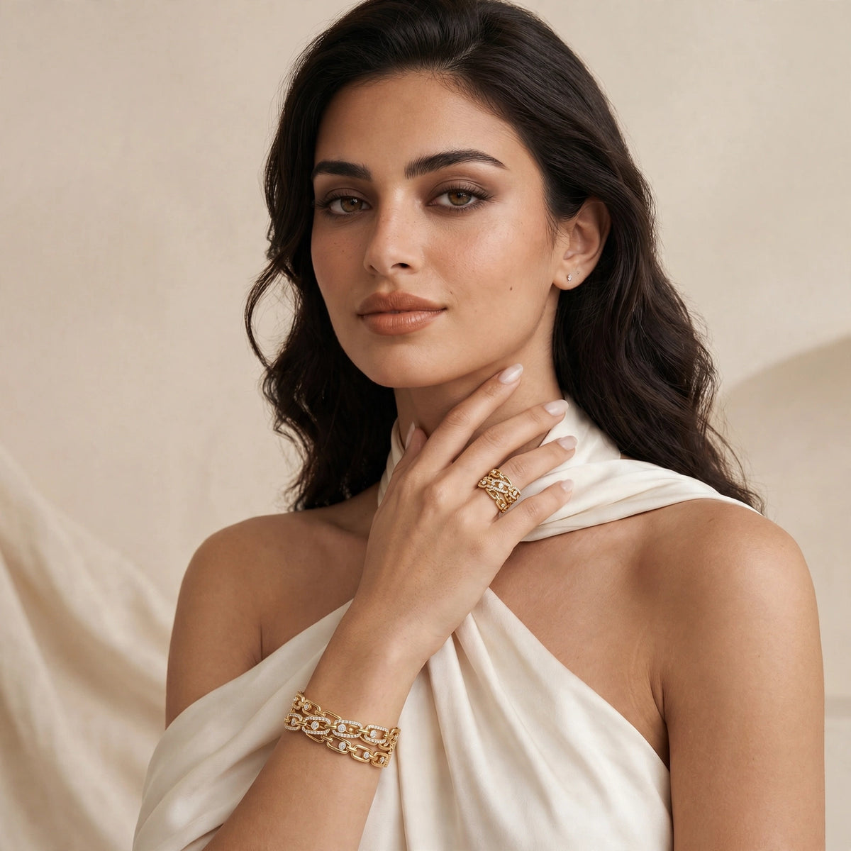 Aurelia Link Bracelet & Ring Set