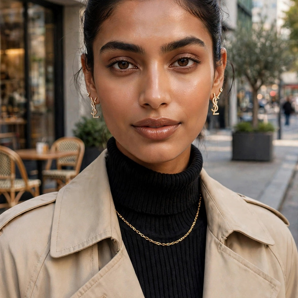 Lumière Pavé Monogram Earrings