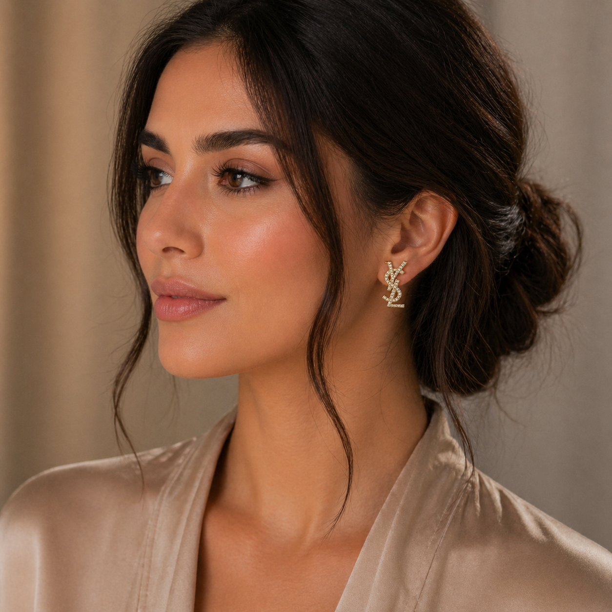 Luxe Initial Zircon Drop Earrings