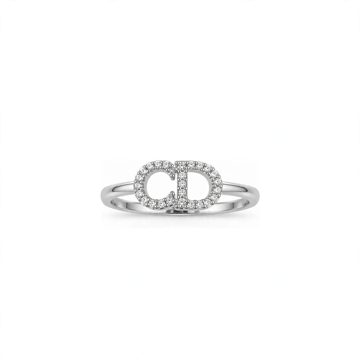 Silver CD Dainty Zircon Ring