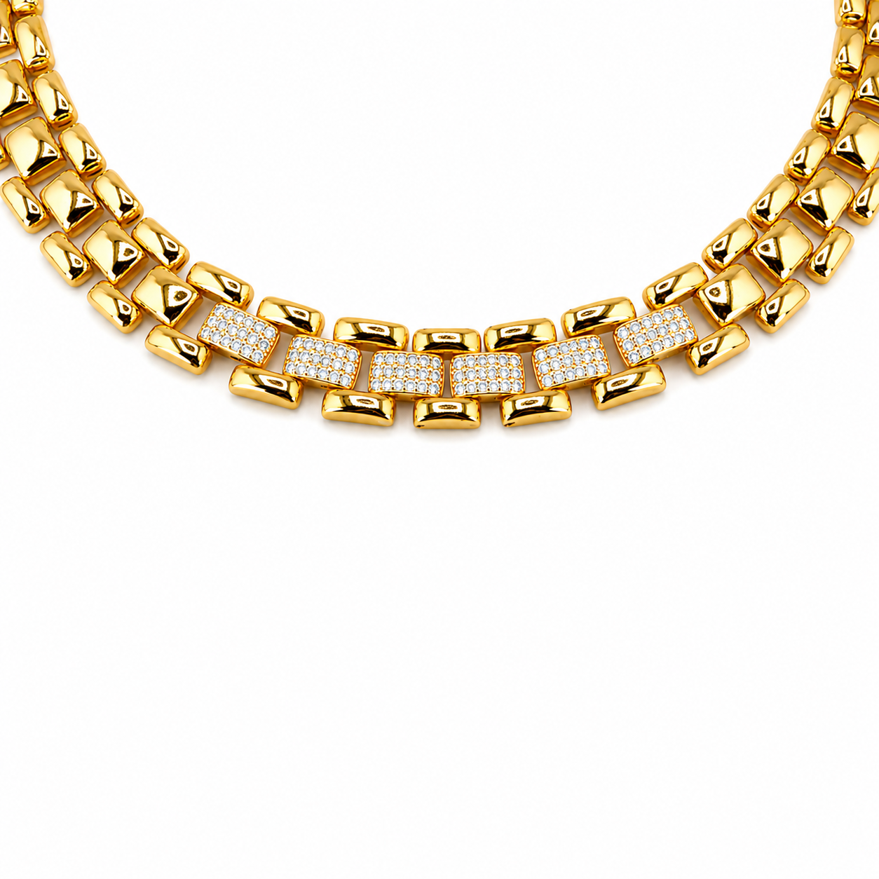Luxe Link Crystal Necklace