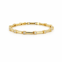 Crystal Link Gold Bracelet