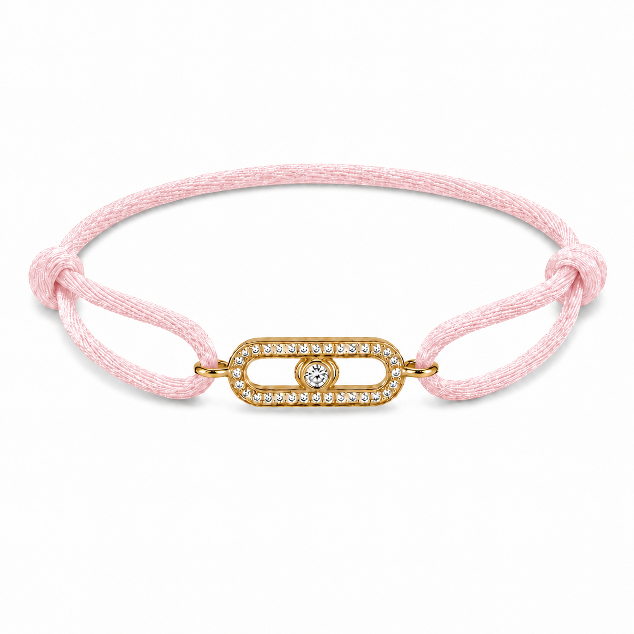 Pink Crystal Link Bracelet