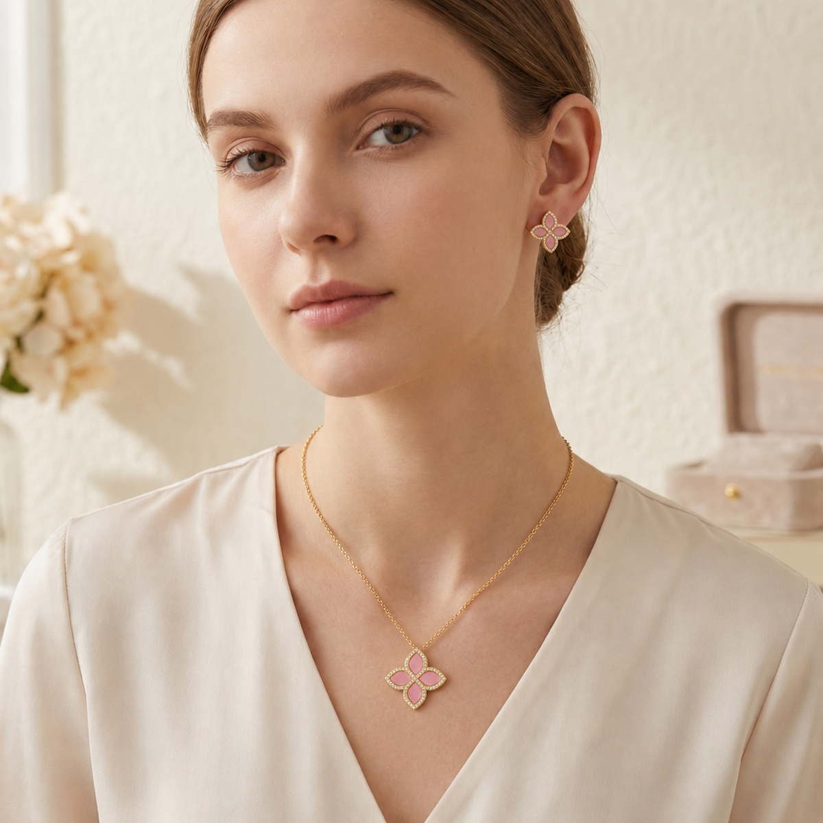 Blush Clover Jewelry Set