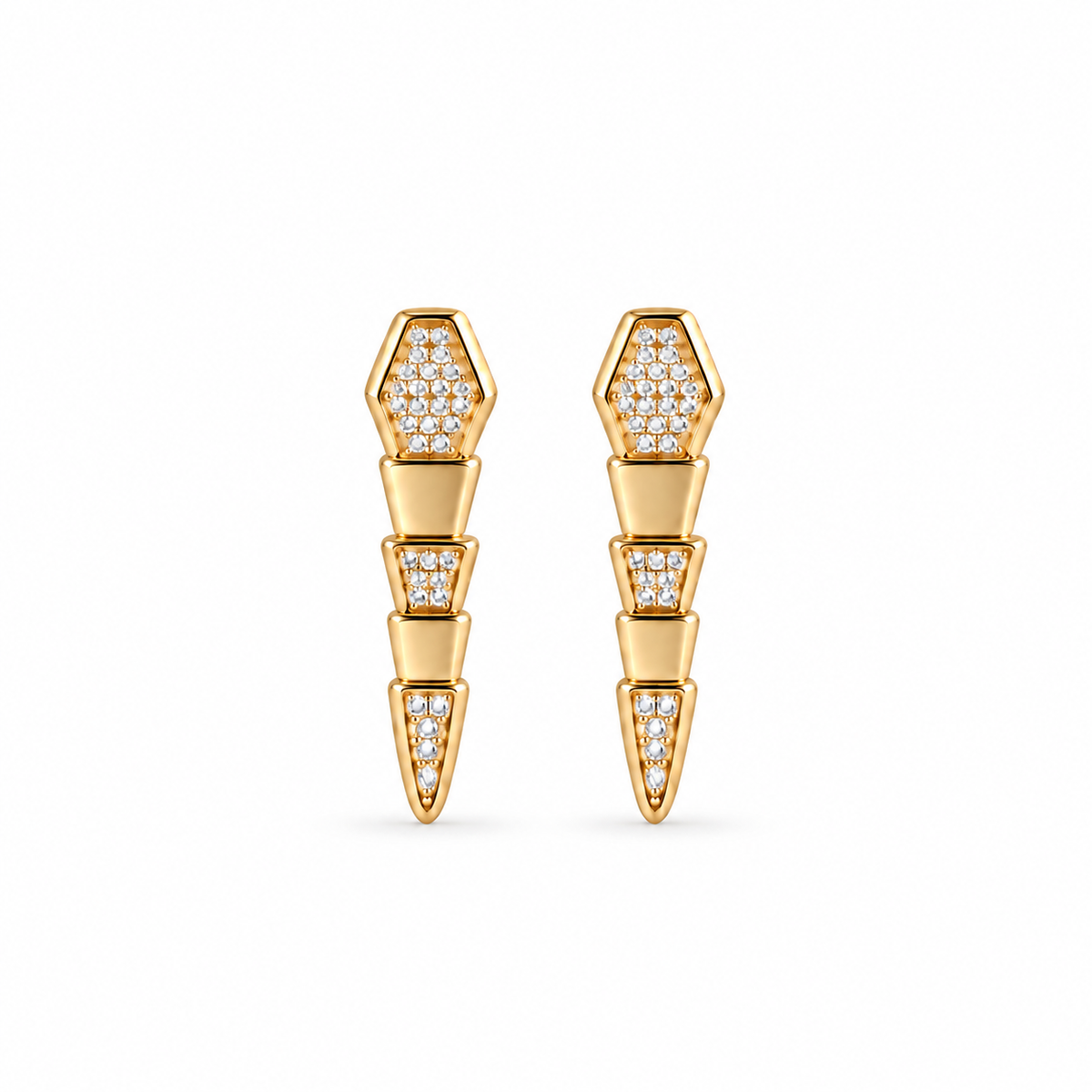 Serpent Luxe Stud Earrings