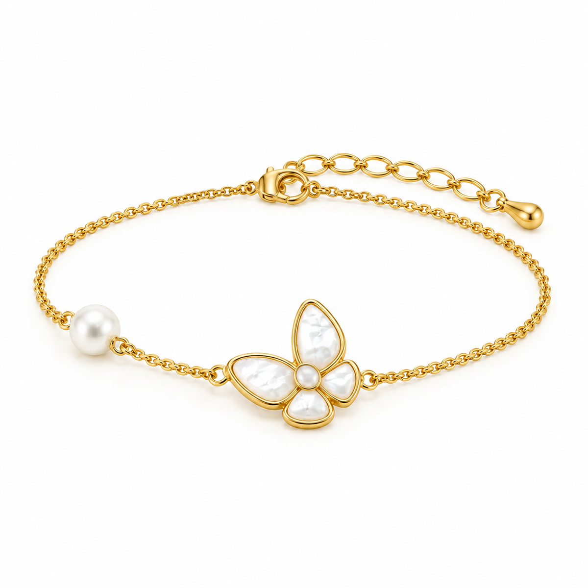 Pearl Flutter Butterfly Bracelet