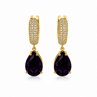 Royal Amethyst Drop Earrings