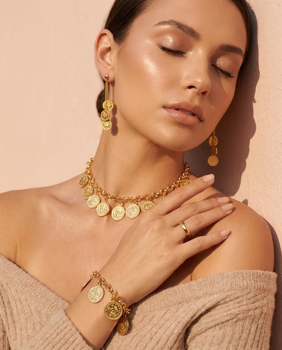 Cordoba Coin Charm Bracelet