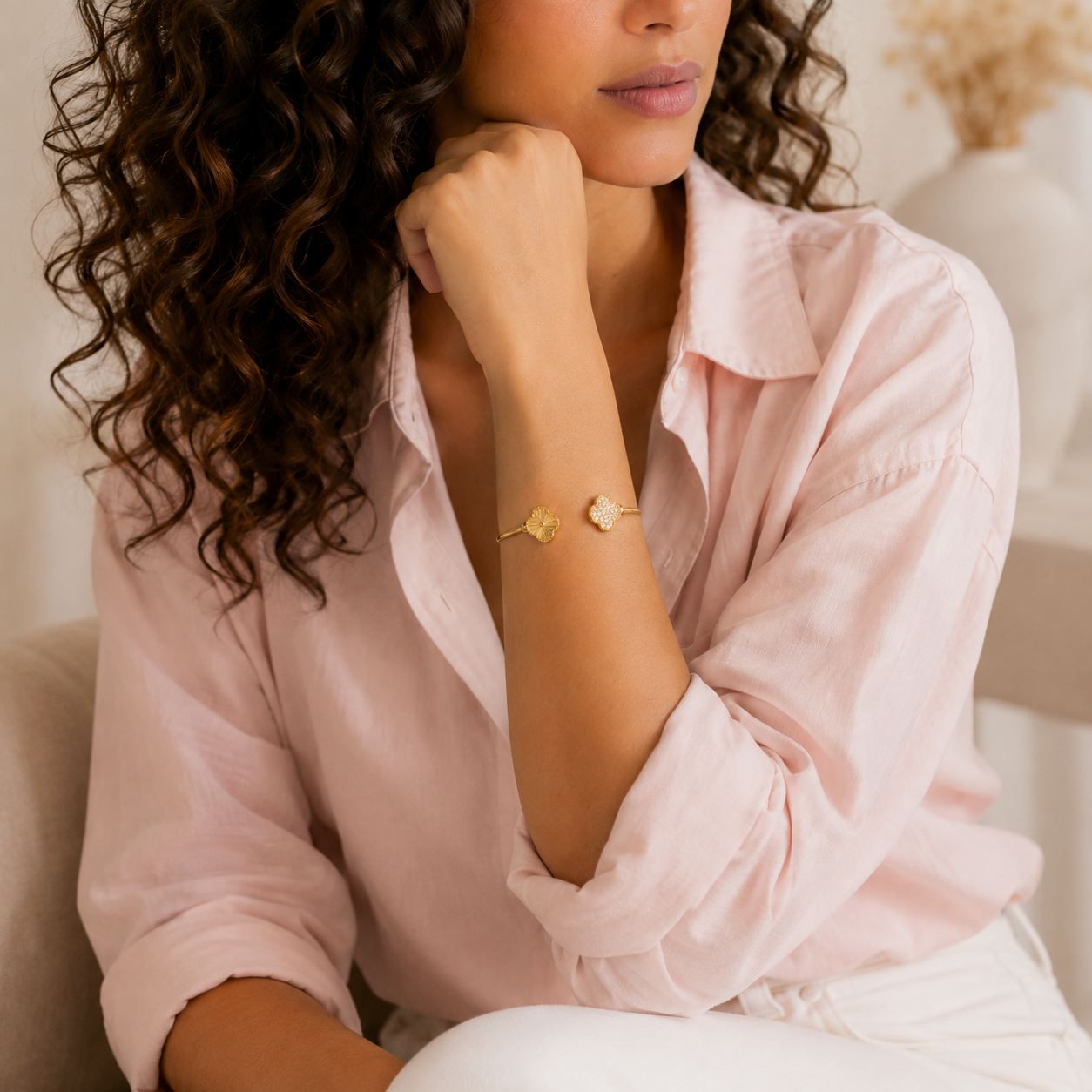 Clover Duo Open Bangle