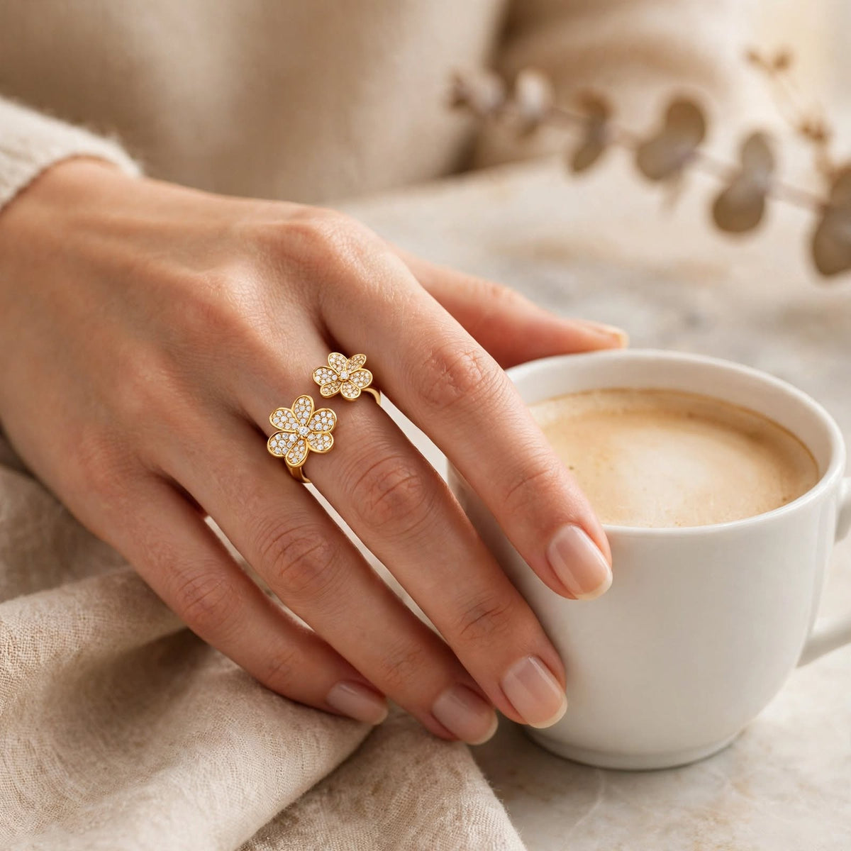 Bloom Duo Gold Ring