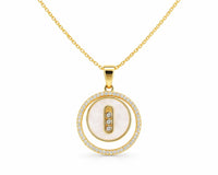 Ivory Halo Pendant Necklace