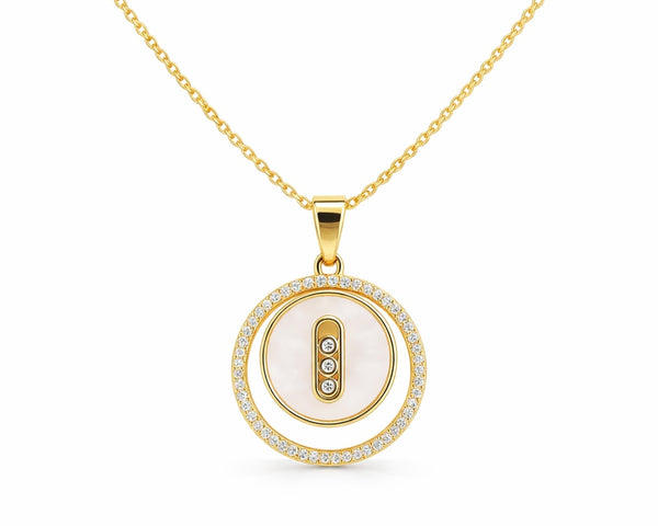 Ivory Halo Pendant Necklace