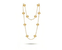 Golden Clover Long Necklace 35”