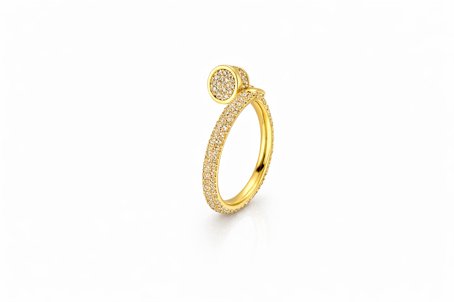 Serpentine Diamond Wrap Ring