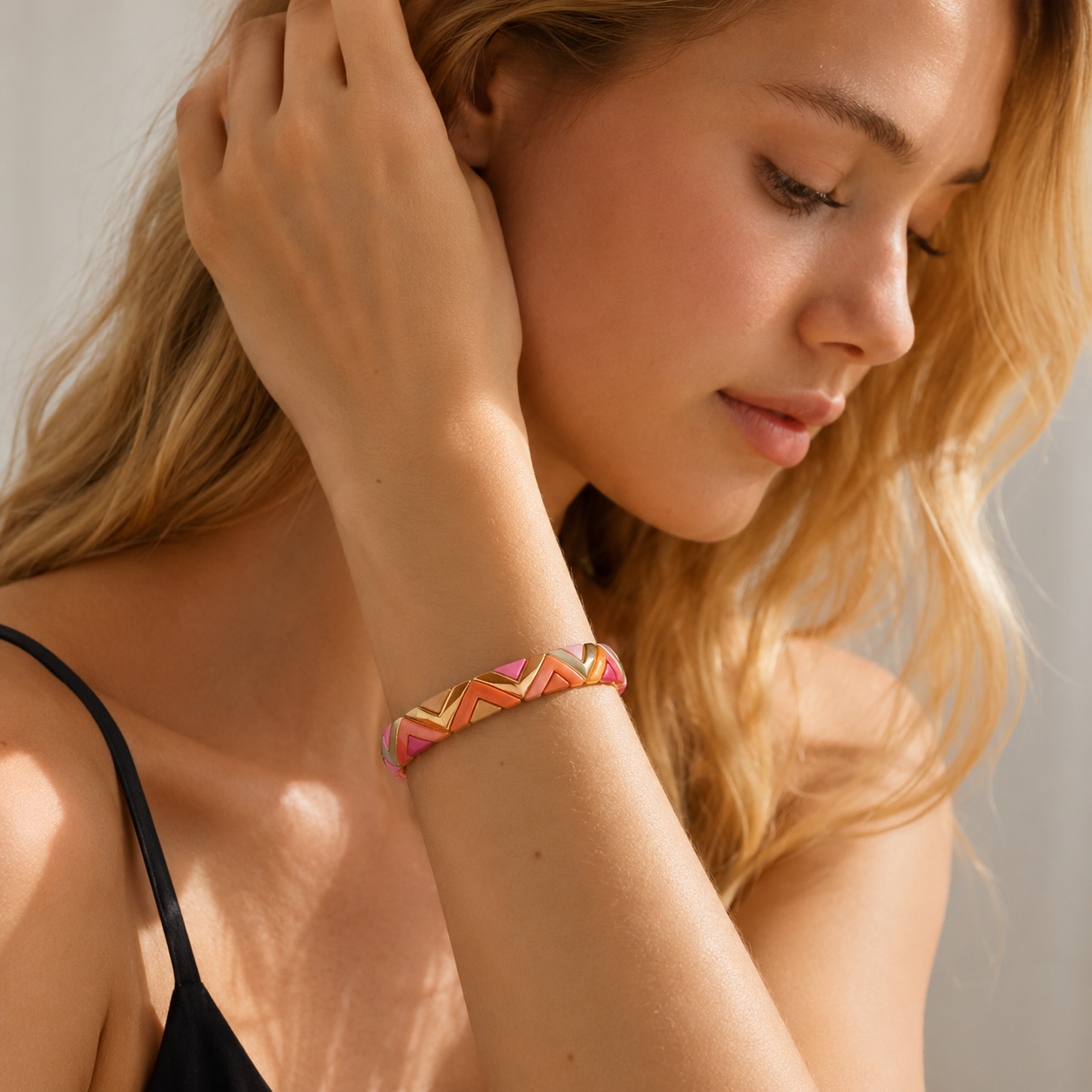 Pink Mosaic Luxe Bangle