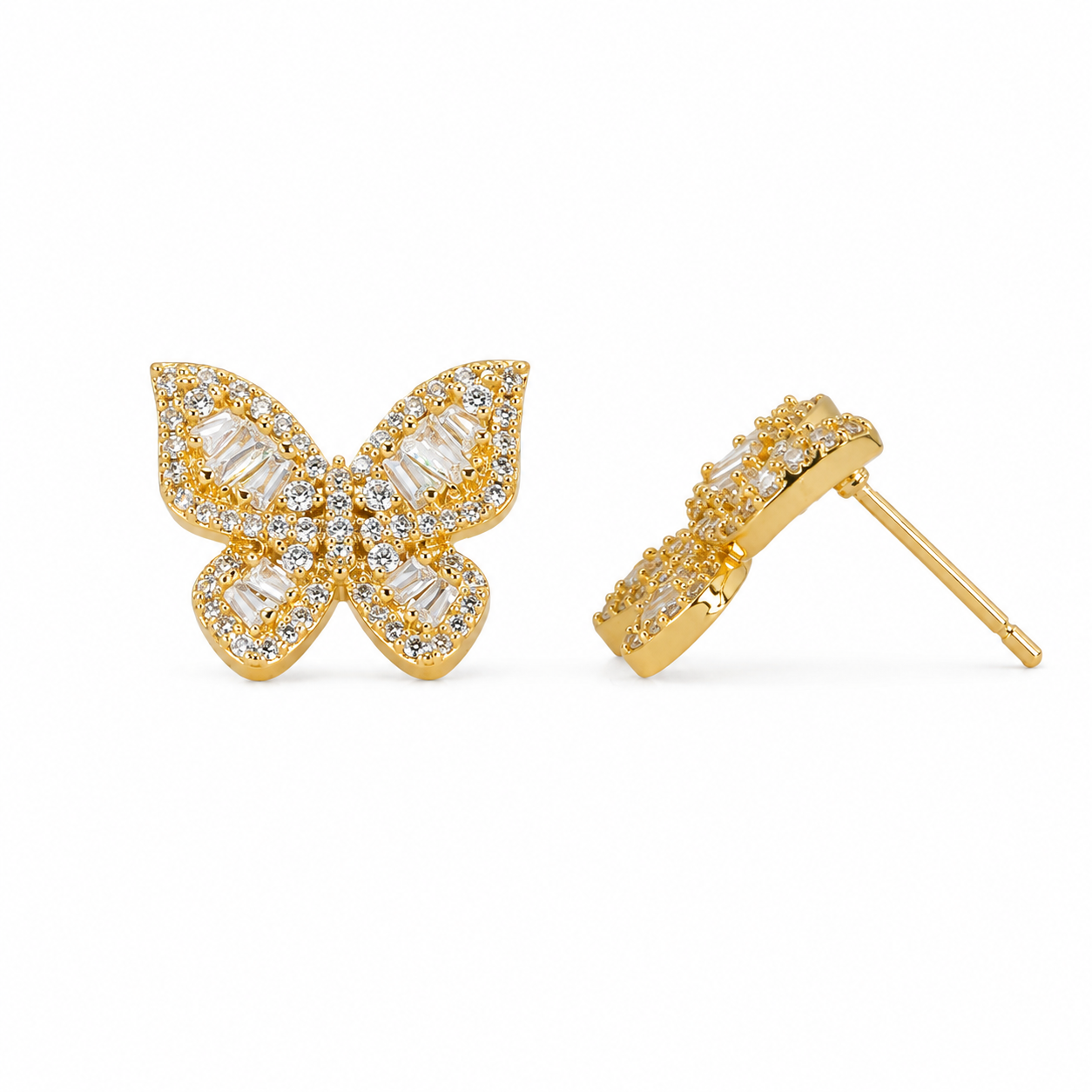 Lumière Butterfly Stud Earrings