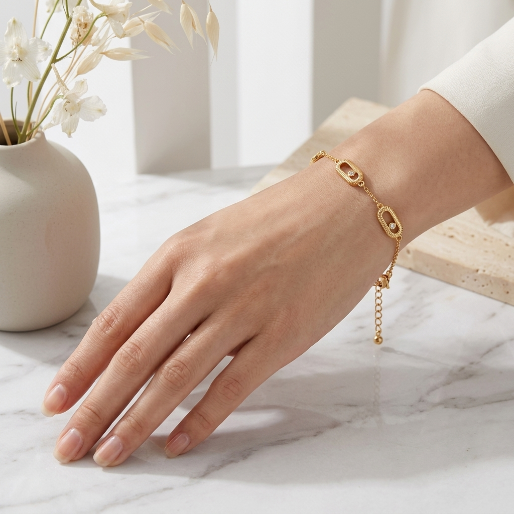 Pavé Link Station Bracelet
