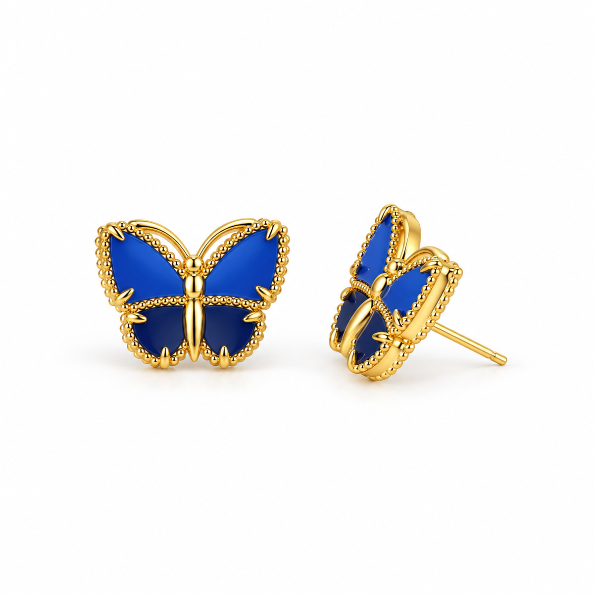 Azure Butterfly Stud Earrings