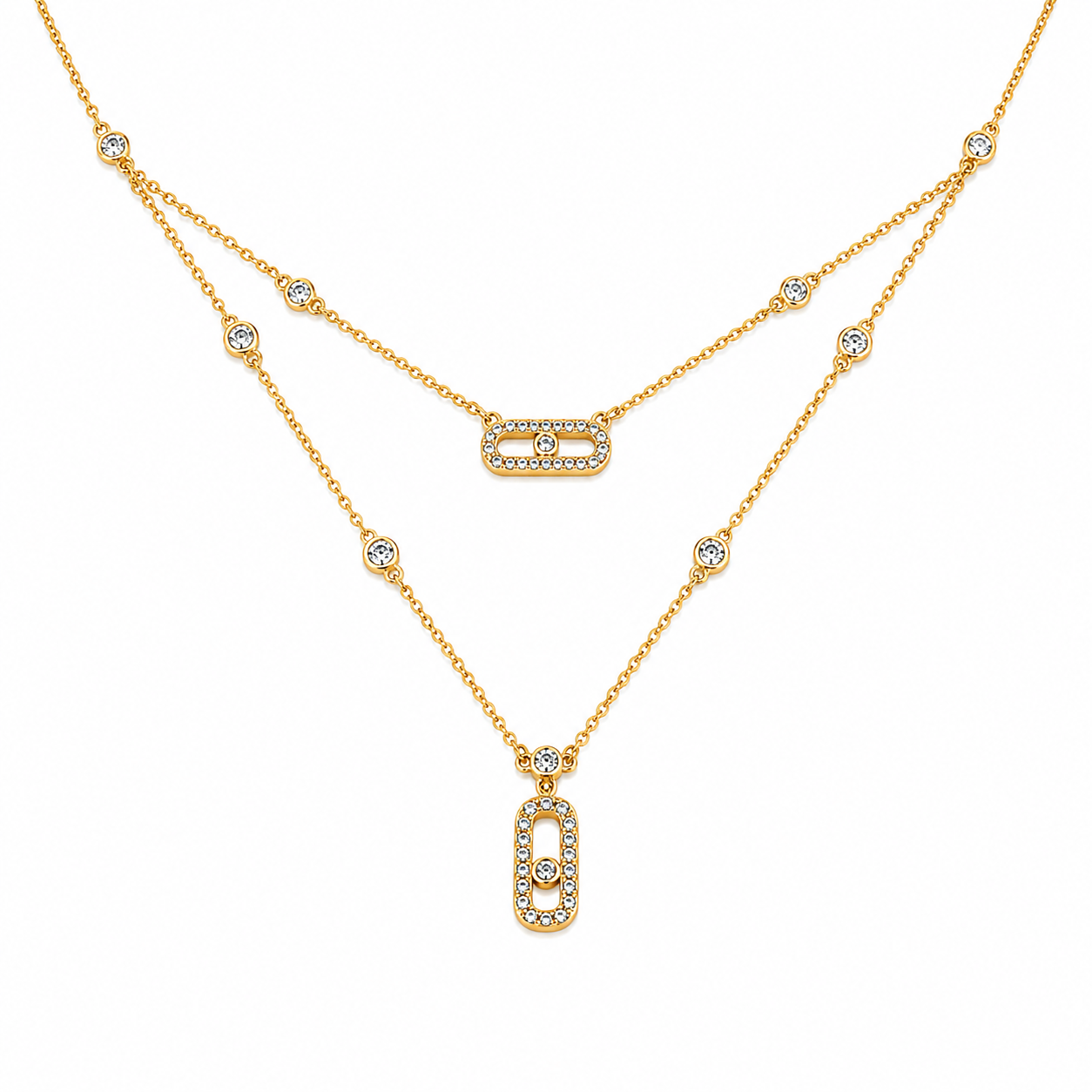 Petite Duo Link Layered Necklace