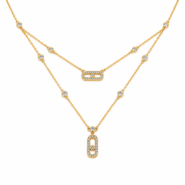 Petite Duo Link Layered Necklace