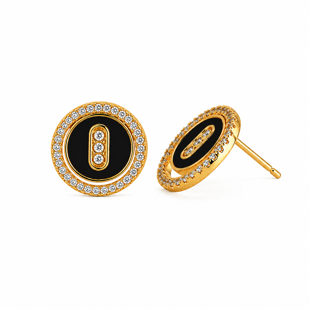 Royal Noir Stud Earrings