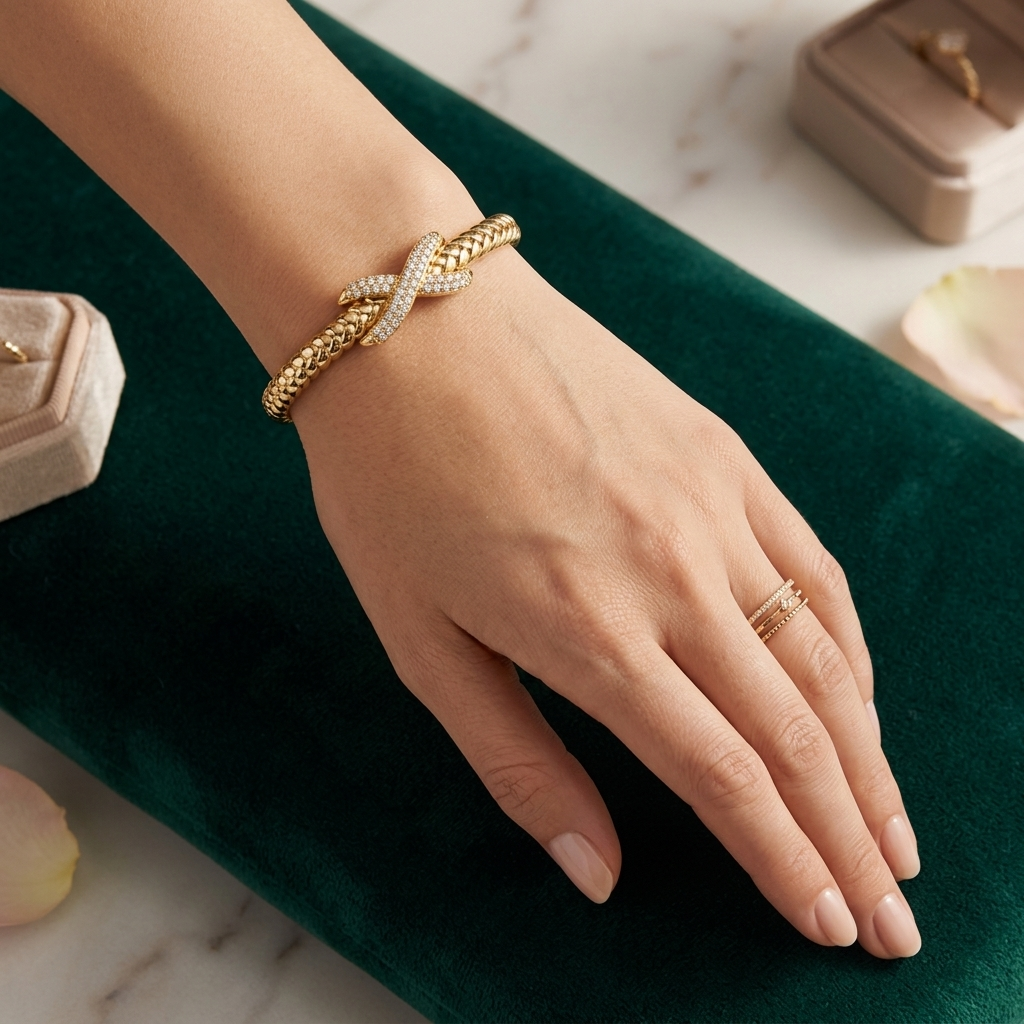 Luxe Knot Zircon Bracelet