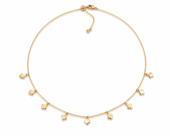 Mini Clover Gold Choker Necklace