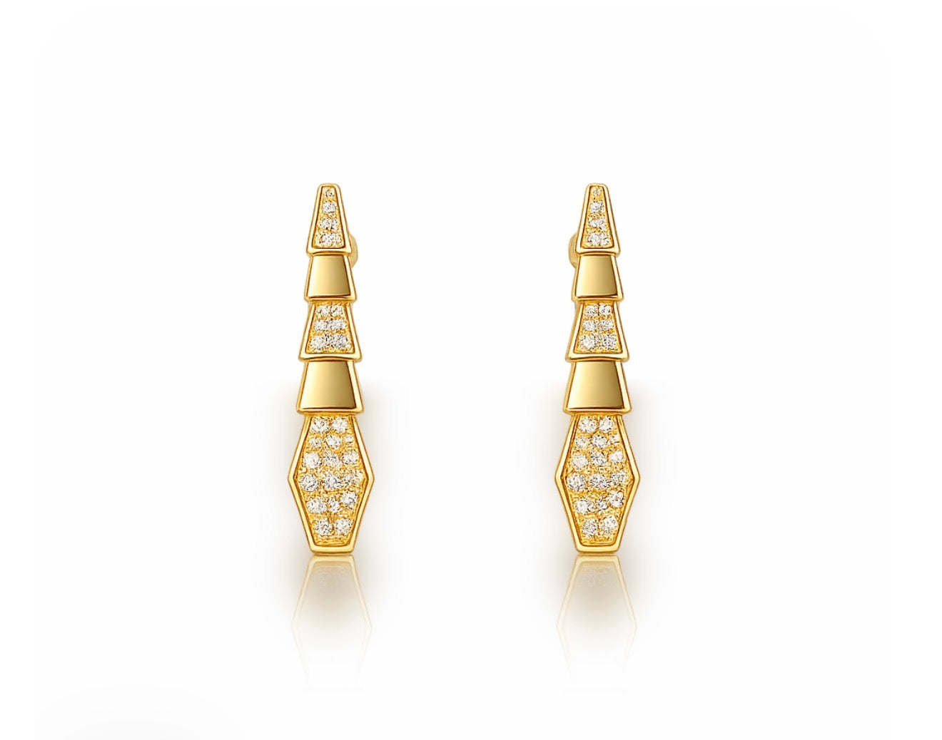 Geometric Crystal Drop Earrings