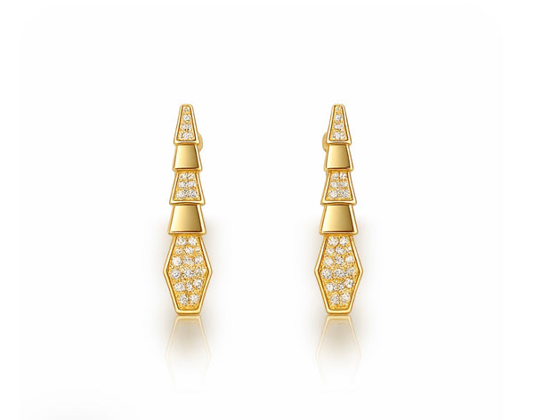 Geometric Crystal Drop Earrings