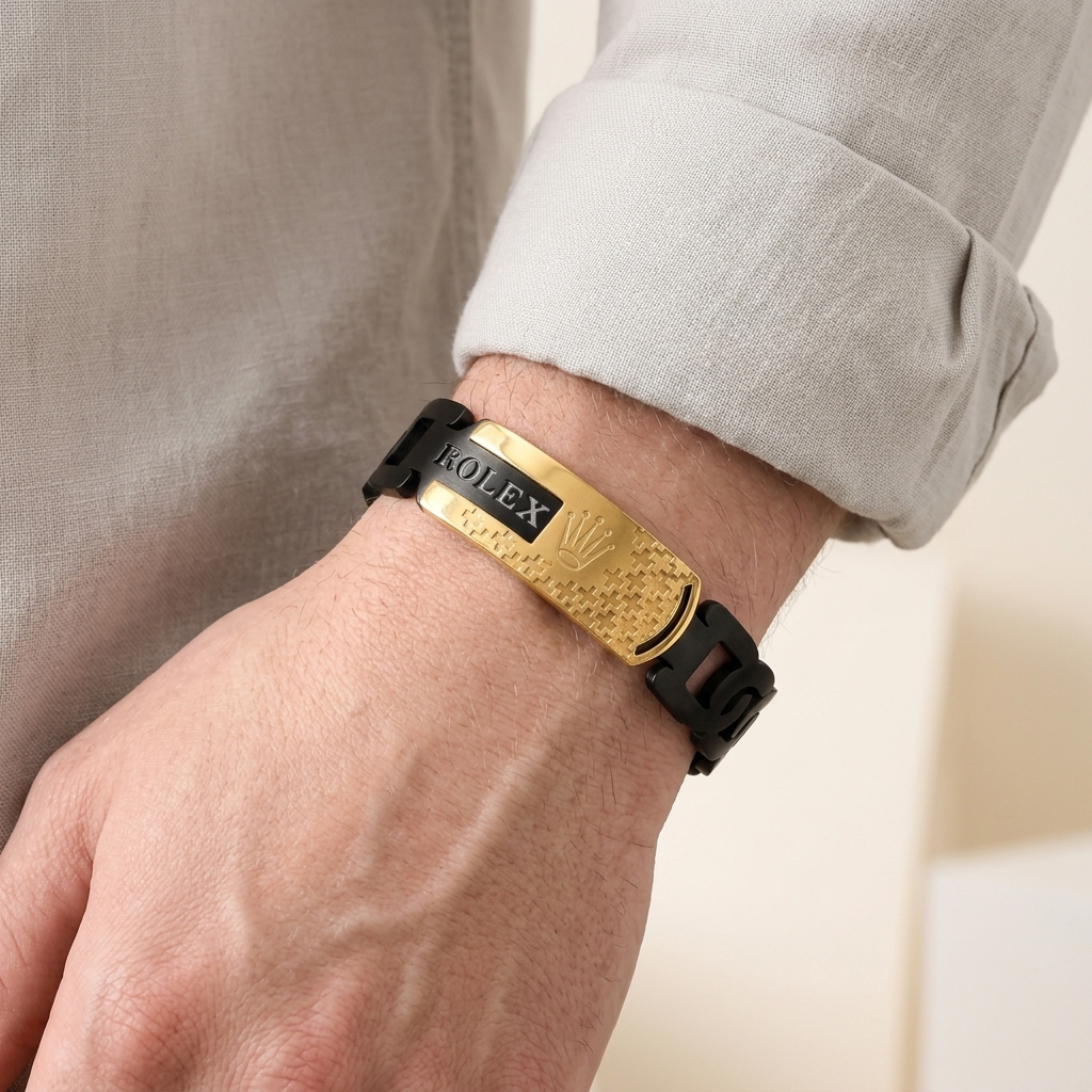 Crown Noir Men’s Bracele